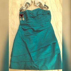 David’s Bridal strapless Dress.